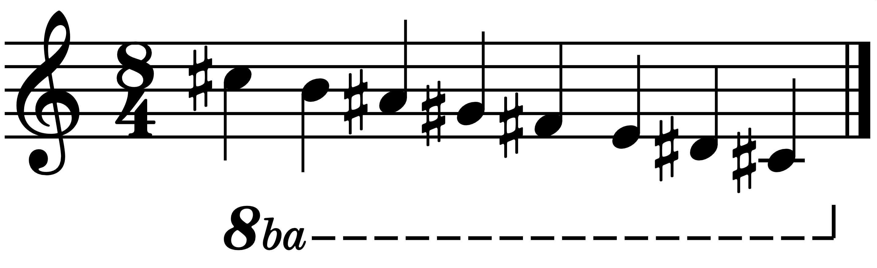 Depiction of conditioning signal in sheet music.